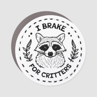 I brake for critters car magnet