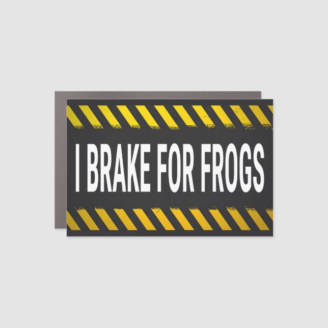 I Brake For Frogs Car Magnet (Front)