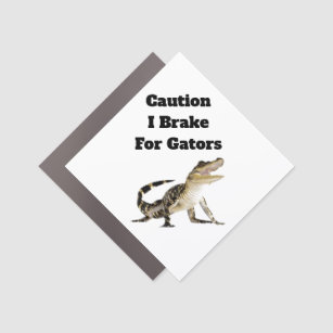 I Brake For Gators Car Magnet