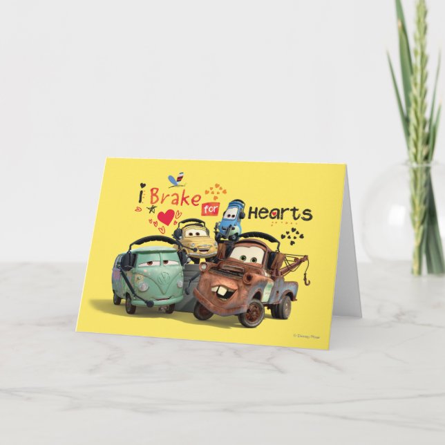 I Brake for Hearts Holiday Card (Front)