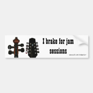 I Brake for Jam Sessions Bumper Sticker