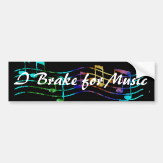 I Brake for Music Bumper Sticker