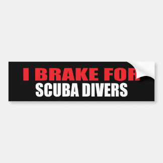 I Brake For Scuba Divers Bumper Sticker