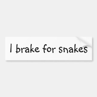 I brake for snakes bumper sticker