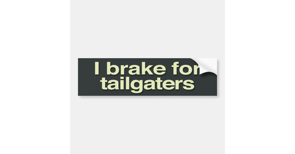 Anti-tailgating 7" X 3.25" Vinyl Sticker 4 thumbnail image