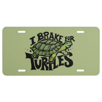I Brake for Turtles License Plate