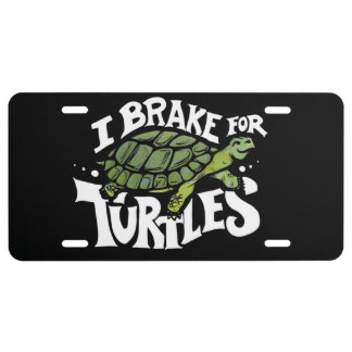 I Brake for Turtles  License Plate