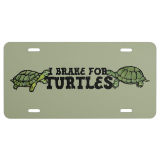 I Brake for Turtles License Plate