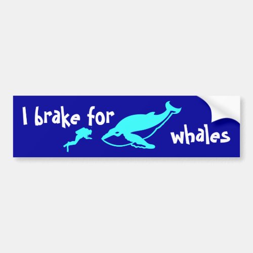 I brake for whales bumper sticker