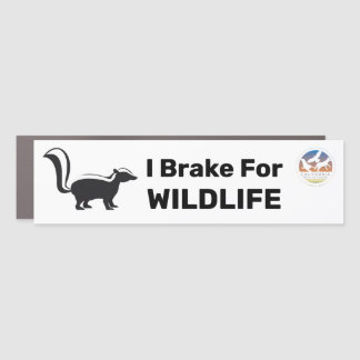 I Brake for Wildlife Bumper Magnet - Skunk