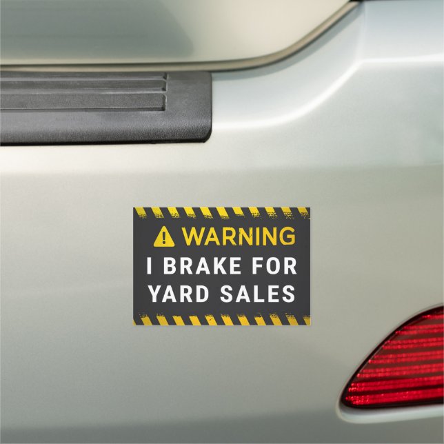 I Brake For Yard Sales Car Magnet (In Situ)