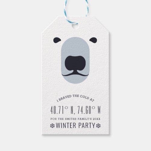 I Braved The Cold to Party  Funny  Gift Tags