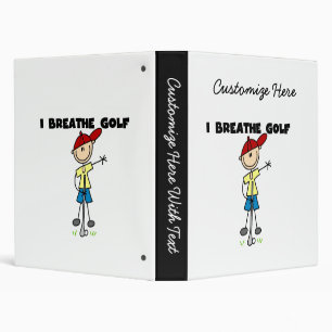 I Breathe Golf 3 Ring Binder