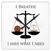 i breathe wall clock 5