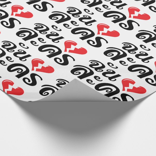 I Broken Heart (Love) Lakhon ★ Thai Language ★ Wrapping Paper (Corner)