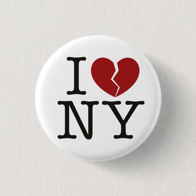 I [broken heart] NY Pinback Button (Front)