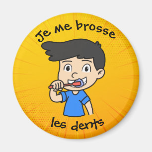 I brush myself the teeth - daily Routine Magnet
