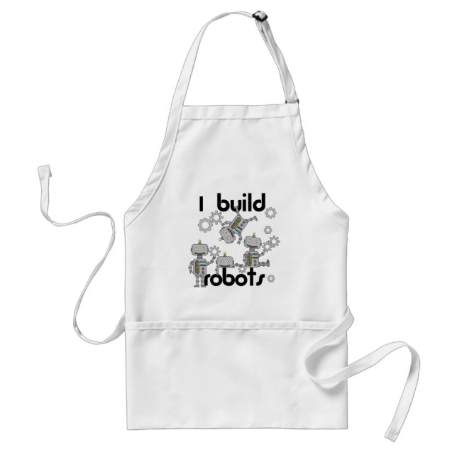 I Build Robots Adult Apron (Front)