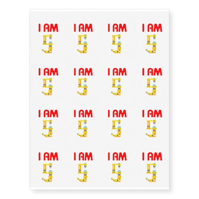 I Build Robots Robotics Engineer Funny Gift Temporary Tattoos (Front)