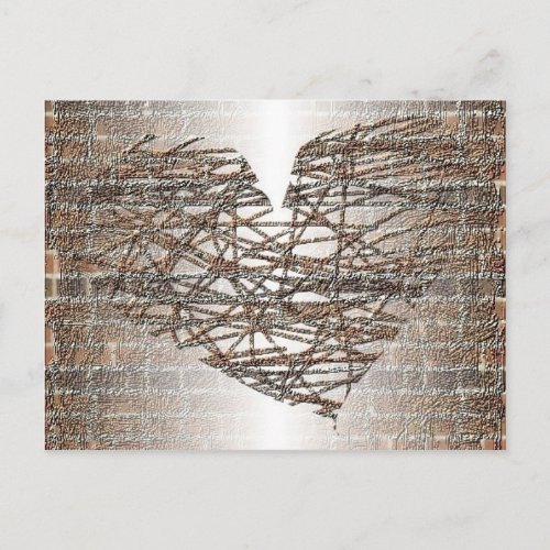 I built a wall around my heart postcard