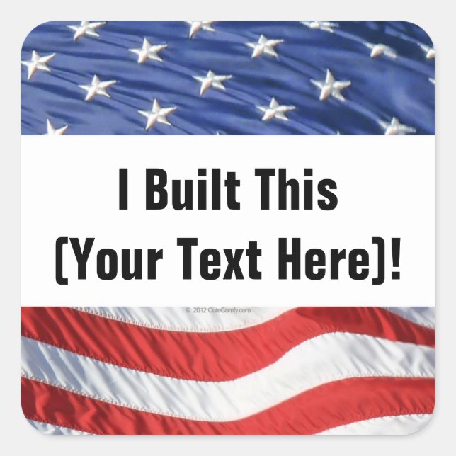 I Built This! Sticker (Personalized) (Front)