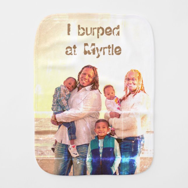 I burped in Myrtle Baby Burp Cloth (Front)