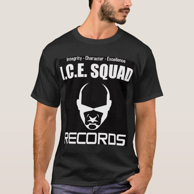 I.C.E. SQUAD RECORDS BLACK-T T-Shirt (Front)