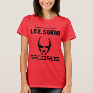 I.C.E. SQUAD RECORDS Ladies White-Shirt T-Shirt