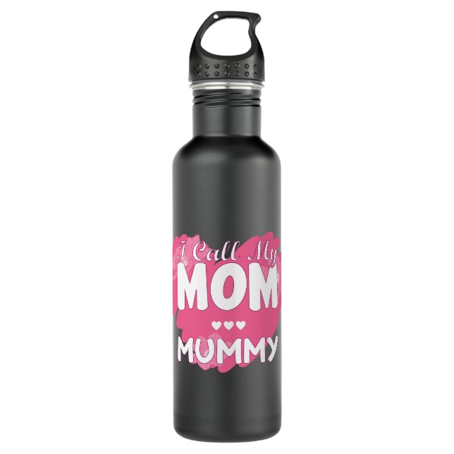 I Call My Mom Mommy Stainless Steel Water Bottle (Front)