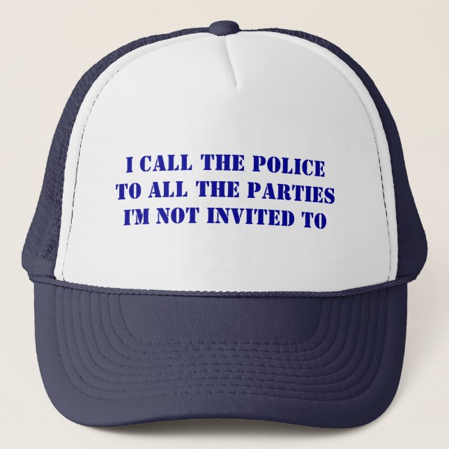I call the police trucker hat (Front)