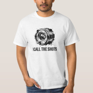 I Call The Shots Grunge Splatter Camera Lens T-Shirt