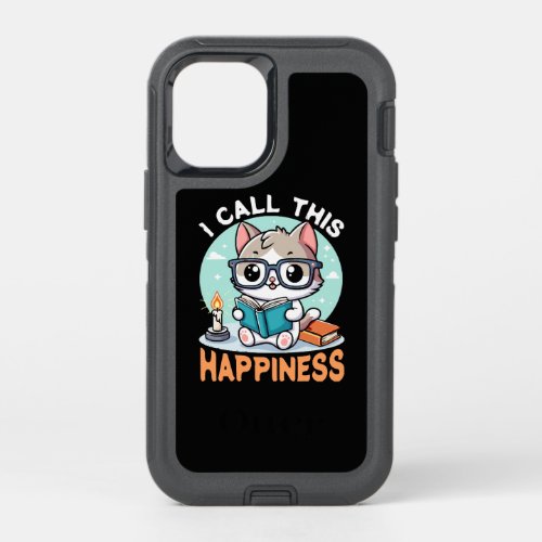 I Call This Happiness Book Lover Cat OtterBox Defender iPhone 12 Mini Case