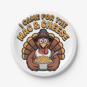 i Came For The Mac And Cheese Thanksgiving Turkey Paper Plates