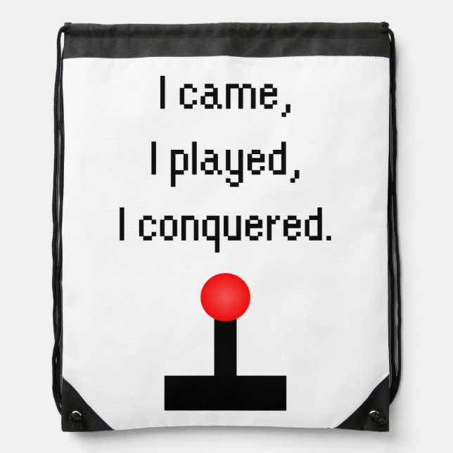 I Came I Played Drawstring Bag (Front)