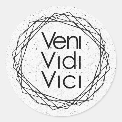 I Came I Saw I Conquered Veni Vidi Vici Classic Round Sticker