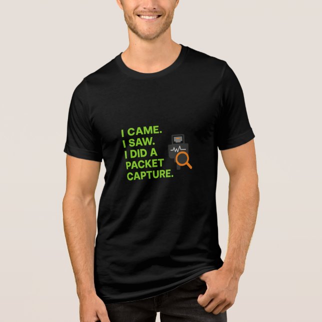 I Came I Saw I Did A Packet Capture Tri-Blend Shirt (Front)