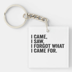 I Came I Saw I Forgot what i Came For Funny Adhd Keychain
