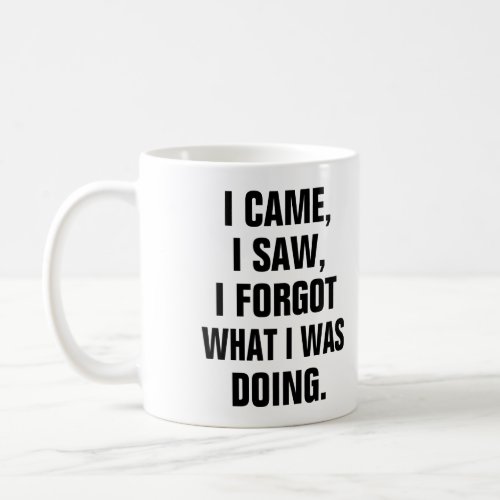 I Came I Saw I Forgot What I Was Doing Coffee Mug