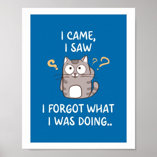 I came i saw i forgot what i was doing poster