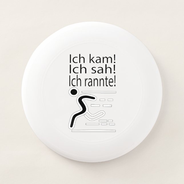 I came I saw I ran Wham-O Frisbee (Front)