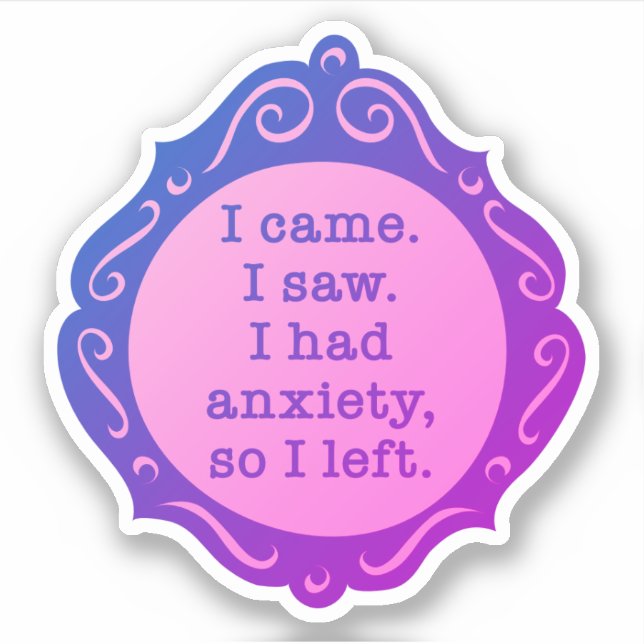 I came. I saw... Sticker – Purple (Front)