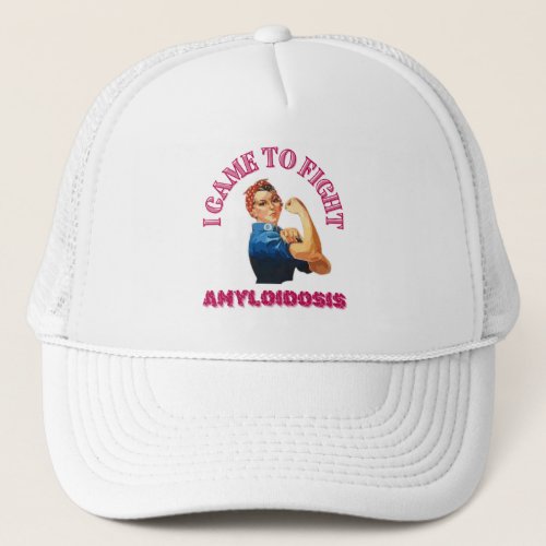 I CAME TO FIGHT AMYLOIDOSIS AWARENESS UNISEX TRUCKER HAT