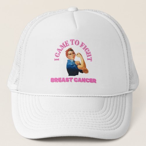 I CAME TO FIGHT BREAST CANCER AWARENESS UNISEX TRUCKER HAT