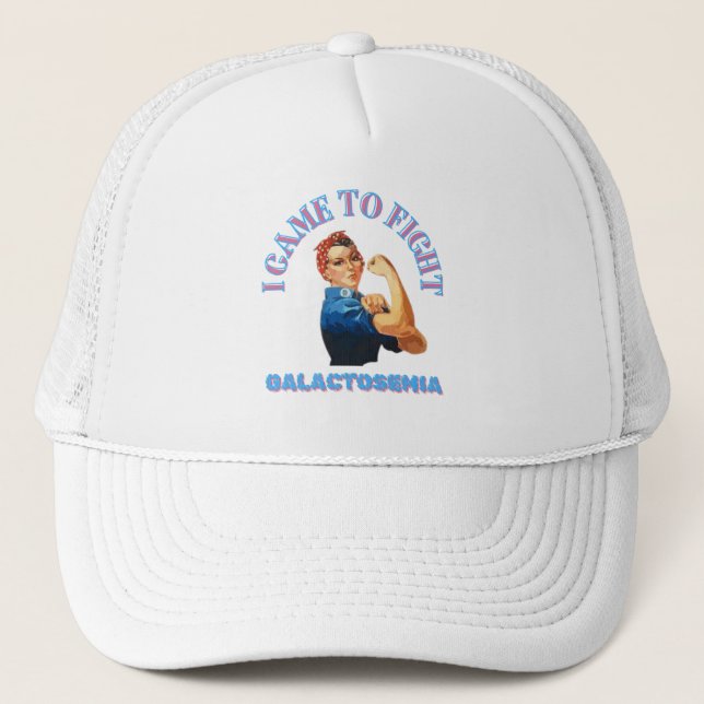 I CAME TO FIGHT GALACTOSEMIA/ AWARENESS/ UNISEX TRUCKER HAT (Front)