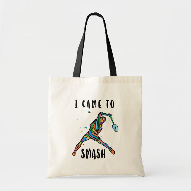 I Came To Smash Badminton Player Sports Gift Tote Bag (Front)
