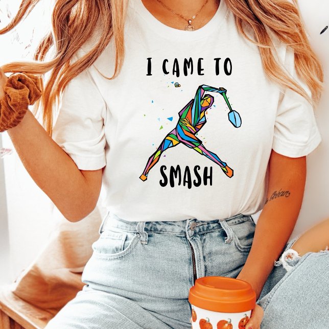 I Came To Smash Badminton Player Tri-Blend Shirt (Creator Uploaded)