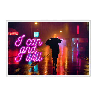I can and I will Acrylic Print