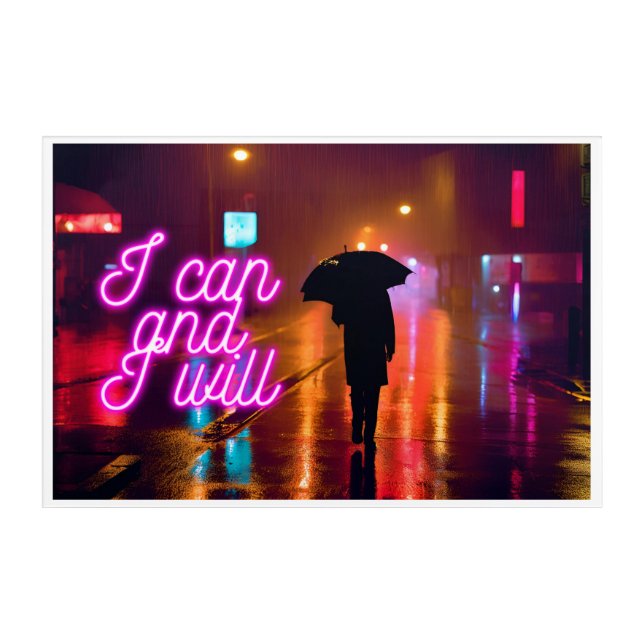 I can and I will Acrylic Print (Front)