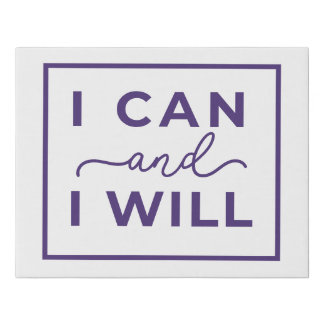 I Can And I Will Canvas Quote