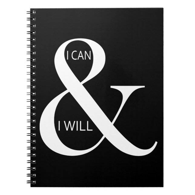 I Can and I Will Motivational Notebook (Front)